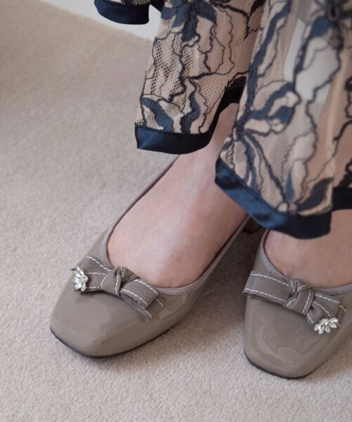 Bridget Birkin / ブリジットバーキン パンプス | 【BRIDGET BIRKIN】リボンビジューフラワーパンプス | 詳細18