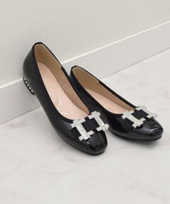 Bridget Birkin / ブリジットバーキン フラットシューズ | 【BRIDGET BIRKIN】スクエアビジューフラットシューズ