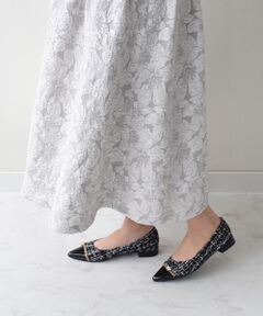 Bridget Birkin / ブリジットバーキン フラットシューズ | 【BRIDGET BIRKIN】ゴールドチェーンポインテッドフラットパンプス