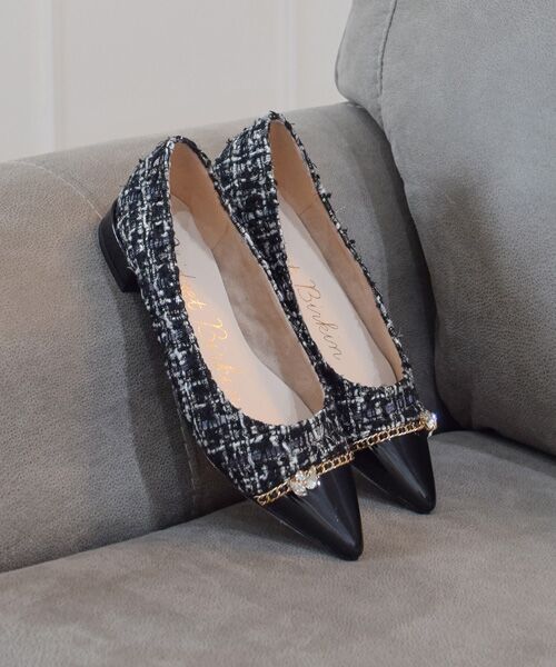 Bridget Birkin / ブリジットバーキン フラットシューズ | 【BRIDGET BIRKIN】ゴールドチェーンポインテッドフラットパンプス | 詳細9