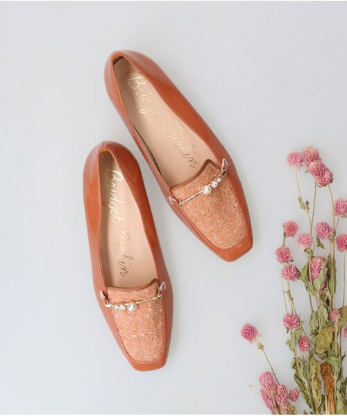 Bridget Birkin / ブリジットバーキン ビジネス・ドレスシューズ | 【BRIDGET BIRKIN】ツイードコンビパールビットローファー | 詳細10