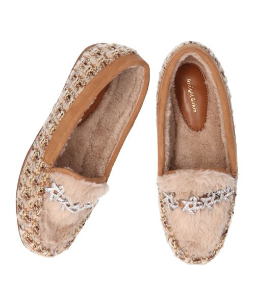 Bridget Birkin / ブリジットバーキン フラットシューズ | 【BRIDGET BIRKIN】ラインスタームートンシューズ | 詳細17