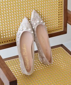 Bridget Birkin / ブリジットバーキン パンプス | 【BRIDGET BIRKIN】パールストーンベロアパンプス