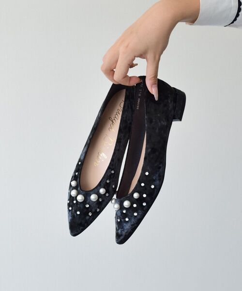 Bridget Birkin / ブリジットバーキン パンプス | 【BRIDGET BIRKIN】パールストーンベロアパンプス | 詳細8