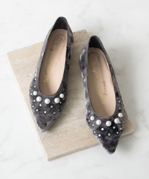 Bridget Birkin / ブリジットバーキン パンプス | 【BRIDGET BIRKIN】パールストーンベロアパンプス | 詳細28