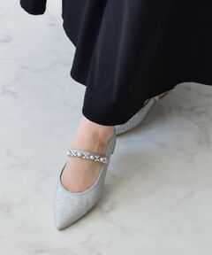 CARELPARIS KINAストラップパンプス グレーシルバーラメ36 CARELPARIS KINAストラップパンプス グレーシルバーラメ36