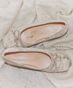 Bridget Birkin / ブリジットバーキン パンプス | 【BRIDGET BIRKIN】ビジューリボンベロアパンプス