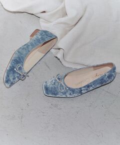 Bridget Birkin / ブリジットバーキン パンプス | 【BRIDGET BIRKIN】ビジューリボンベロアパンプス