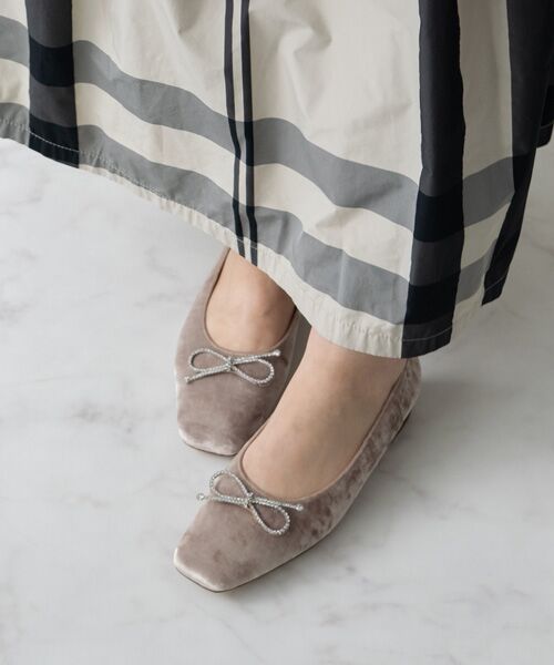 Bridget Birkin / ブリジットバーキン パンプス | 【BRIDGET BIRKIN】ビジューリボンベロアパンプス | 詳細18