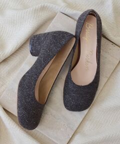 Bridget Birkin / ブリジットバーキン パンプス | 【BRIDGET BIRKIN】ツイードヒールアップオブリークパンプス