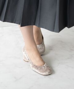 Bridget Birkin / ブリジットバーキン パンプス | 【BRIDGET BIRKIN】トップラインビジューオブリークパンプス