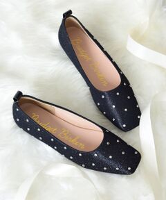 Bridget Birkin / ブリジットバーキン フラットシューズ | 【BRIDGET BIRKIN】ドットビジューグリッターフラットシューズ