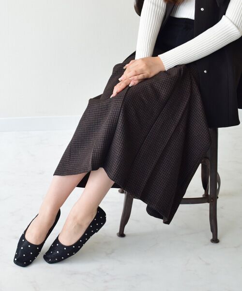 Bridget Birkin / ブリジットバーキン フラットシューズ | 【BRIDGET BIRKIN】ドットビジューグリッターフラットシューズ | 詳細8