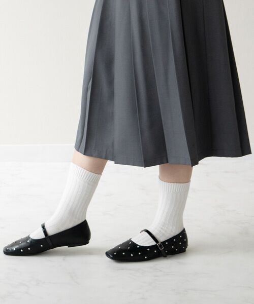 Bridget Birkin / ブリジットバーキン フラットシューズ | 【BRIDGET BIRKIN】ドットビジューメリージェーンシューズ | 詳細9