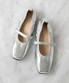 Bridget Birkin / ブリジットバーキン バレエシューズ | 【BRIDGET BIRKIN】エラスティックバンドスクエアバレエシューズ