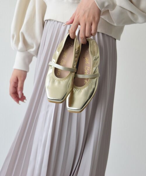 Bridget Birkin / ブリジットバーキン バレエシューズ | 【BRIDGET BIRKIN】エラスティックバンドスクエアバレエシューズ | 詳細17