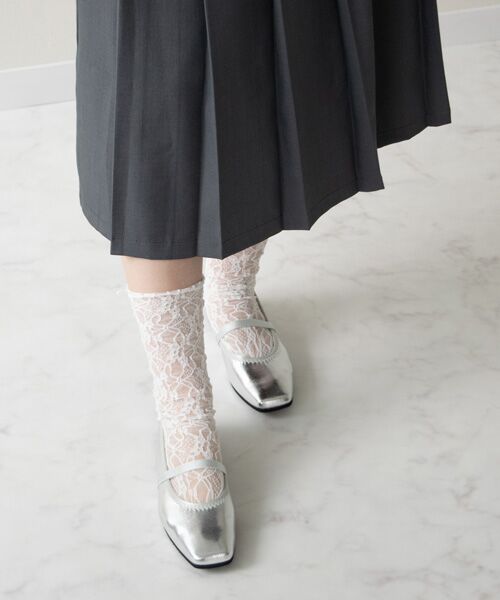 Bridget Birkin / ブリジットバーキン バレエシューズ | 【BRIDGET BIRKIN】エラスティックバンドスクエアバレエシューズ | 詳細26