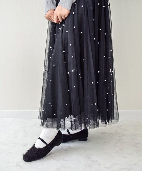 Bridget Birkin / ブリジットバーキン バレエシューズ | 【BRIDGET BIRKIN】エラスティックバンドもこもこスクエアバレエシューズ | 詳細10