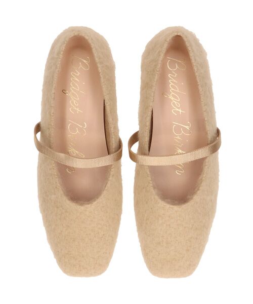 Bridget Birkin / ブリジットバーキン バレエシューズ | 【BRIDGET BIRKIN】エラスティックバンドもこもこスクエアバレエシューズ | 詳細16