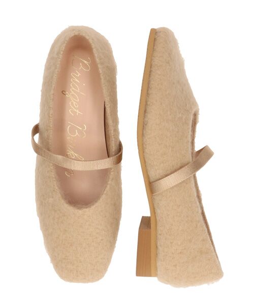 Bridget Birkin / ブリジットバーキン バレエシューズ | 【BRIDGET BIRKIN】エラスティックバンドもこもこスクエアバレエシューズ | 詳細17