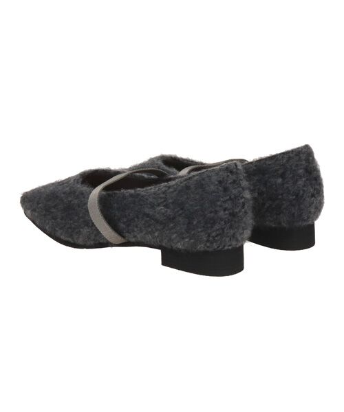 Bridget Birkin / ブリジットバーキン バレエシューズ | 【BRIDGET BIRKIN】エラスティックバンドもこもこスクエアバレエシューズ | 詳細24