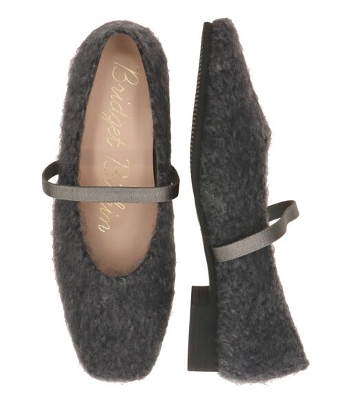 Bridget Birkin / ブリジットバーキン バレエシューズ | 【BRIDGET BIRKIN】エラスティックバンドもこもこスクエアバレエシューズ | 詳細27