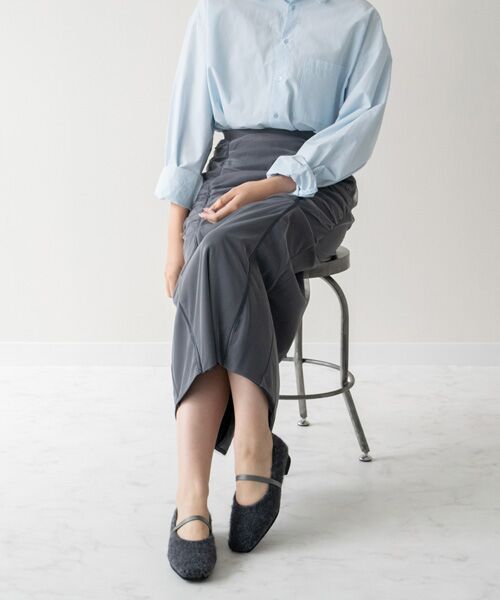 Bridget Birkin / ブリジットバーキン バレエシューズ | 【BRIDGET BIRKIN】エラスティックバンドもこもこスクエアバレエシューズ | 詳細30