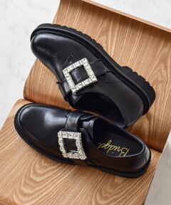 Bridget Birkin / ブリジットバーキン ビジネス・ドレスシューズ | 【BRIDGET BIRKIN】スクエアサイドビジューローファー