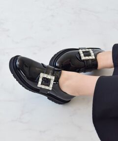 Bridget Birkin / ブリジットバーキン ビジネス・ドレスシューズ | 【BRIDGET BIRKIN】スクエアサイドビジューローファー