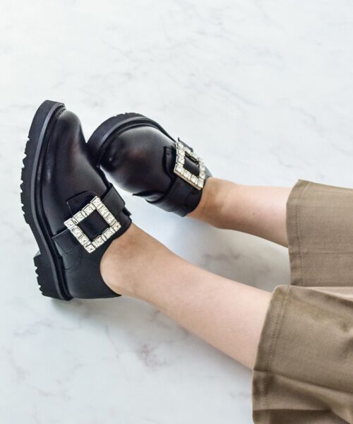 Bridget Birkin / ブリジットバーキン ビジネス・ドレスシューズ | 【BRIDGET BIRKIN】スクエアサイドビジューローファー | 詳細8