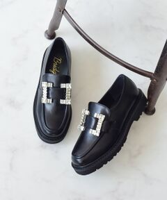 Bridget Birkin / ブリジットバーキン ビジネス・ドレスシューズ | 【BRIDGET BIRKIN】スクエアビジューローファー