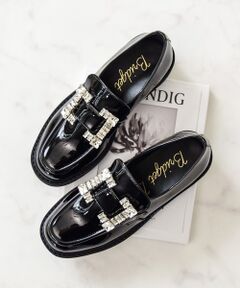 Bridget Birkin / ブリジットバーキン ビジネス・ドレスシューズ | 【BRIDGET BIRKIN】スクエアビジューローファー