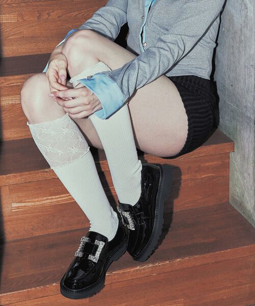 Bridget Birkin / ブリジットバーキン ビジネス・ドレスシューズ | 【BRIDGET BIRKIN】スクエアビジューローファー | 詳細17