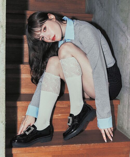 Bridget Birkin / ブリジットバーキン ビジネス・ドレスシューズ | 【BRIDGET BIRKIN】スクエアビジューローファー | 詳細18