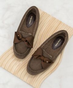 Bridget Birkin / ブリジットバーキン フラットシューズ | 【BRIDGET BIRKIN】グログランリボンモカシンシューズ