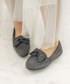 Bridget Birkin / ブリジットバーキン フラットシューズ | 【BRIDGET BIRKIN】グログランリボンモカシンシューズ