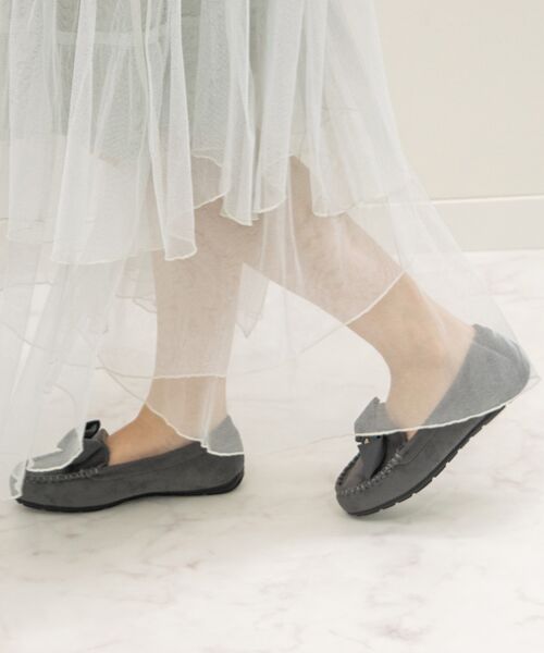 Bridget Birkin / ブリジットバーキン フラットシューズ | 【BRIDGET BIRKIN】グログランリボンモカシンシューズ | 詳細28