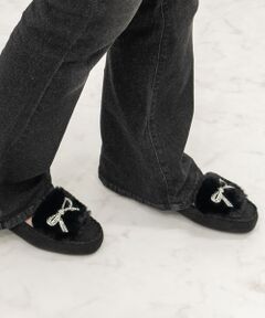 Bridget Birkin / ブリジットバーキン フラットシューズ | 【BRIDGET BIRKIN】キラキラリボンムートンシューズ