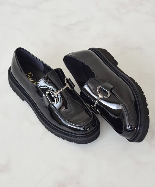 Bridget Birkin/ブリジットバーキン 【BRIDGET BIRKIN】厚底ビットローファー ブラックエナメル 24 Bridget Birkin/ブリジットバーキン 【BRIDGET BIRKIN】厚底ビットローファー ブラックエナメル 24