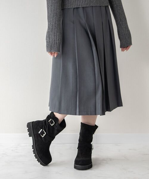 Bridget Birkin / ブリジットバーキン ブーツ(ショート丈) | 【BRIDGET BIRKIN】オブリークトウエンジニアブーツ | 詳細18