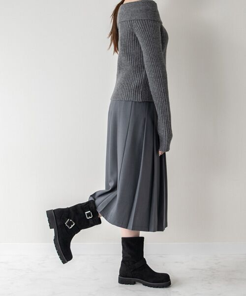 Bridget Birkin / ブリジットバーキン ブーツ(ショート丈) | 【BRIDGET BIRKIN】オブリークトウエンジニアブーツ | 詳細19