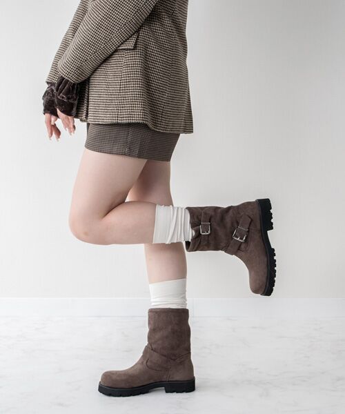 Bridget Birkin / ブリジットバーキン ブーツ(ショート丈) | 【BRIDGET BIRKIN】オブリークトウエンジニアブーツ | 詳細28