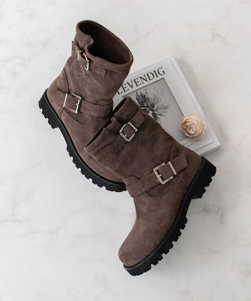 Bridget Birkin / ブリジットバーキン ブーツ(ショート丈) | 【BRIDGET BIRKIN】オブリークトウエンジニアブーツ | 詳細30