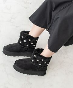 Bridget Birkin / ブリジットバーキン ブーツ（ショート丈） | 【BRIDGET BIRKIN】キルティングビジュームートンブーツ