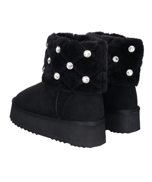 Bridget Birkin / ブリジットバーキン ブーツ（ショート丈） | 【BRIDGET BIRKIN】キルティングビジュームートンブーツ | 詳細3