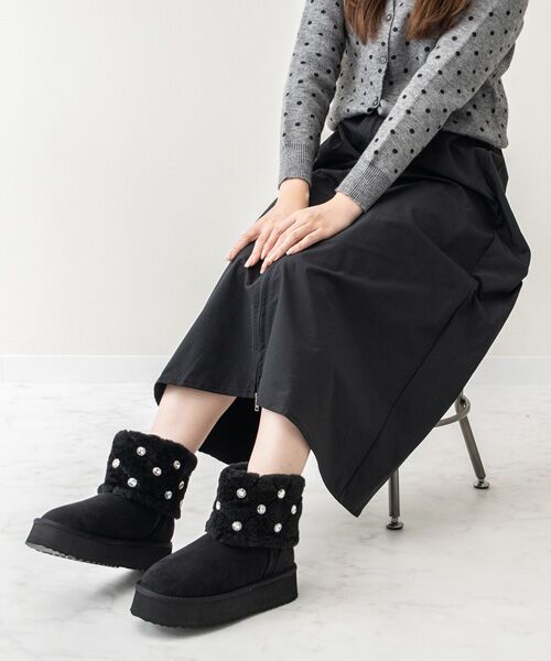 Bridget Birkin / ブリジットバーキン ブーツ（ショート丈） | 【BRIDGET BIRKIN】キルティングビジュームートンブーツ | 詳細8