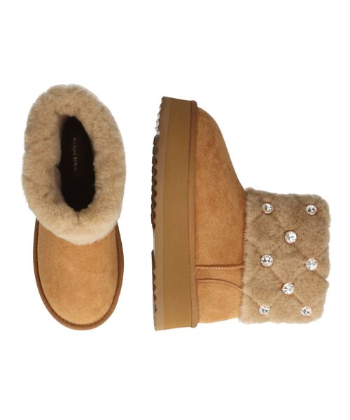 Bridget Birkin / ブリジットバーキン ブーツ（ショート丈） | 【BRIDGET BIRKIN】キルティングビジュームートンブーツ | 詳細15