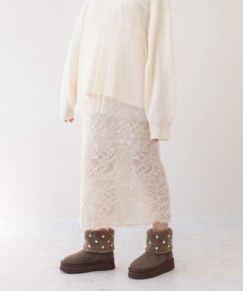 Bridget Birkin / ブリジットバーキン ブーツ（ショート丈） | 【BRIDGET BIRKIN】キルティングビジュームートンブーツ | 詳細25