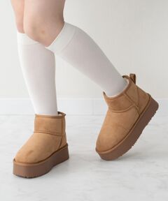 Bridget Birkin / ブリジットバーキン ブーツ（ショート丈） | 【BRIDGET BIRKIN】スエード調ムートンブーツ