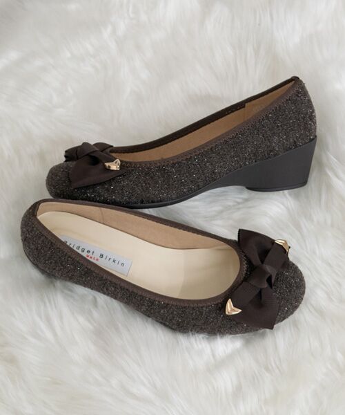 Bridget Birkin/ブリジットバーキン 【BRIDGET BIRKIN WALK】コーナーパーツリボンウォーキングパンプス ブラウン雑材 24.5 Bridget Birkin/ブリジットバーキン 【BRIDGET BIRKIN WALK】コーナーパーツリボンウォーキングパンプス ブラウン雑材 24.5